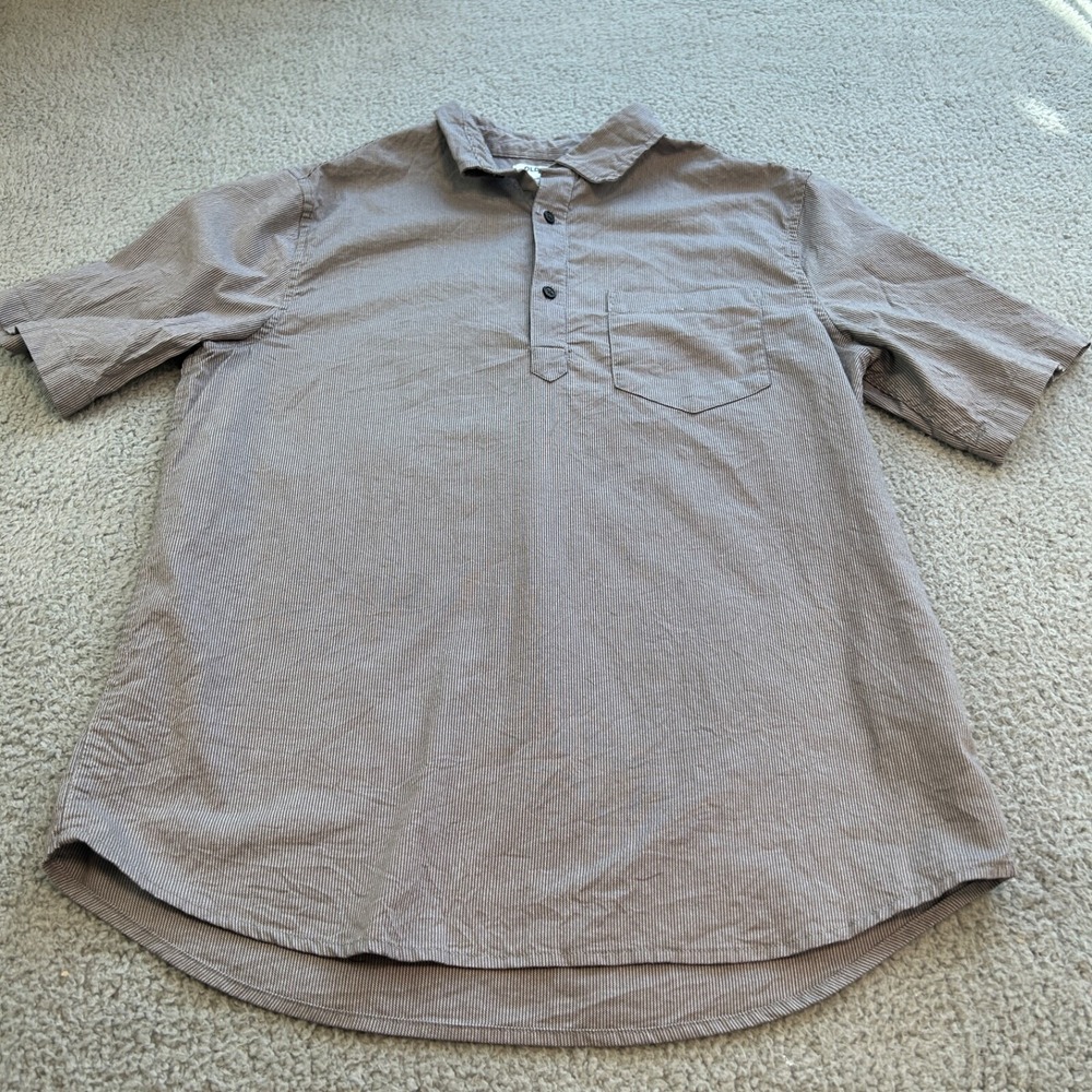 Old Navy Shirt  Mnens‎ Medium Gray  Short Sleeve Pocket Double-Brushed